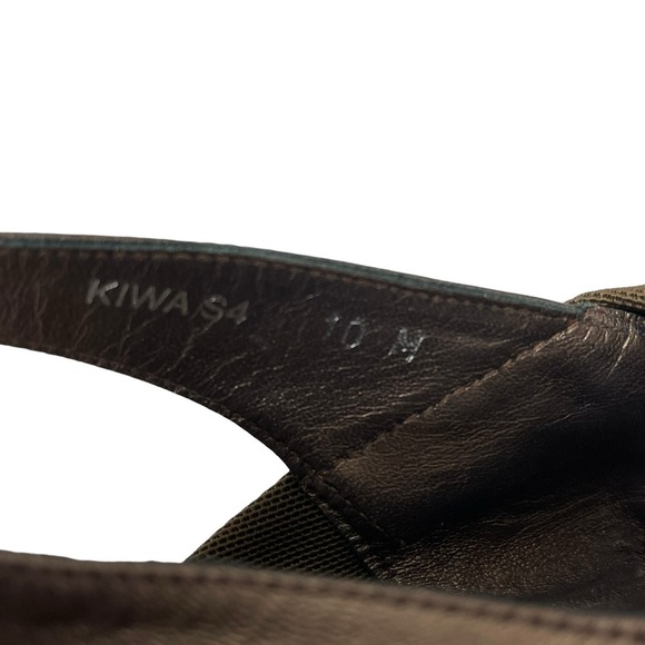 Donald J Pliner Kiwa Brown Bronze Wedge Heels Platform Pumps Sandals Women’s 10 - Picture 10 of 11